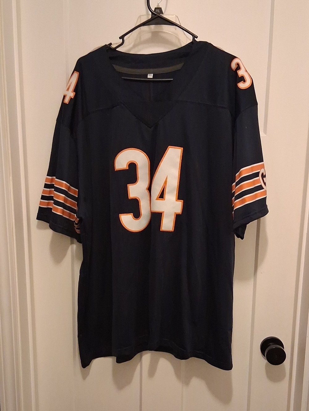 Men's Chicago Bears Walter Payton Football Jersey Blue Orange & White Number 34
